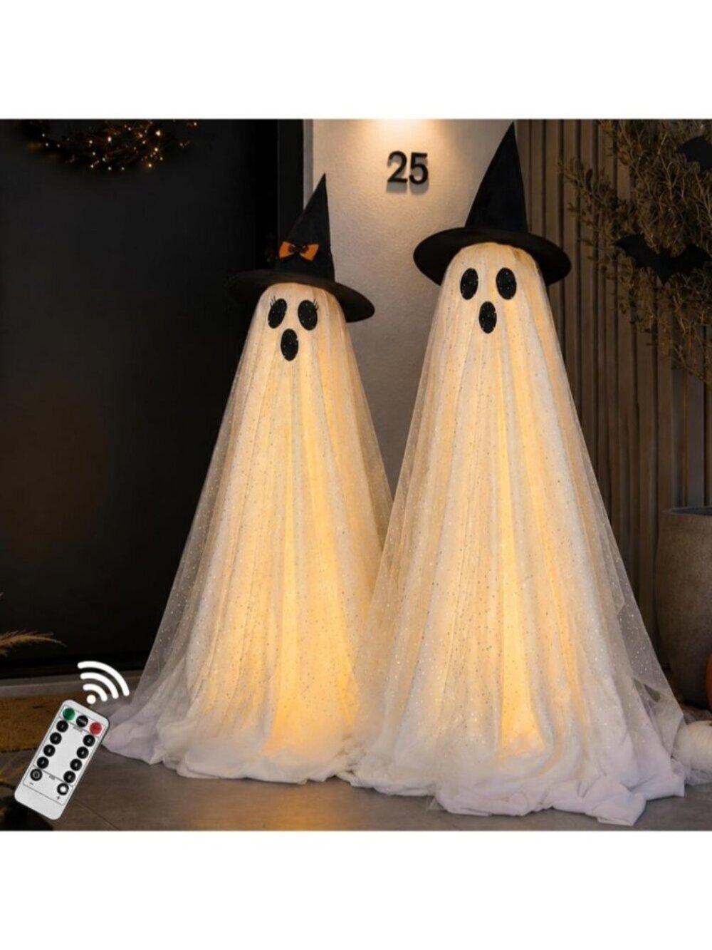 3pcs Hanging Ghost Decor Halloween Decorations Large Ghost Cute Garden Decor